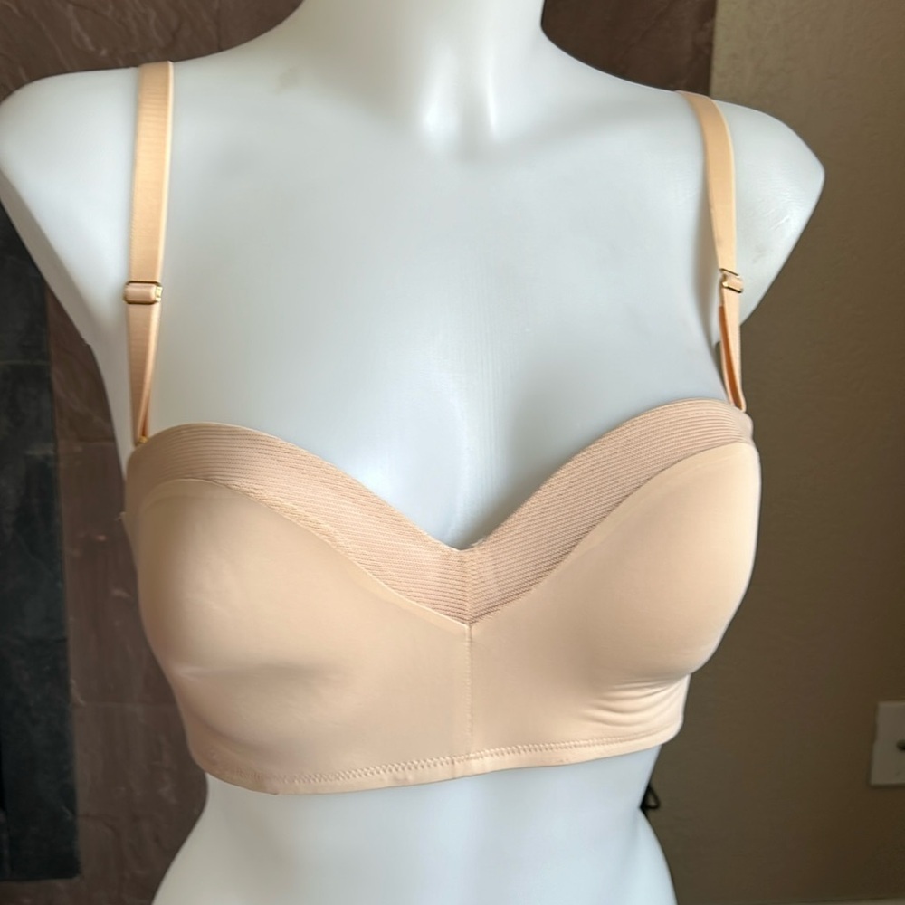 Lively womens balconette nude bra 32DD convertible